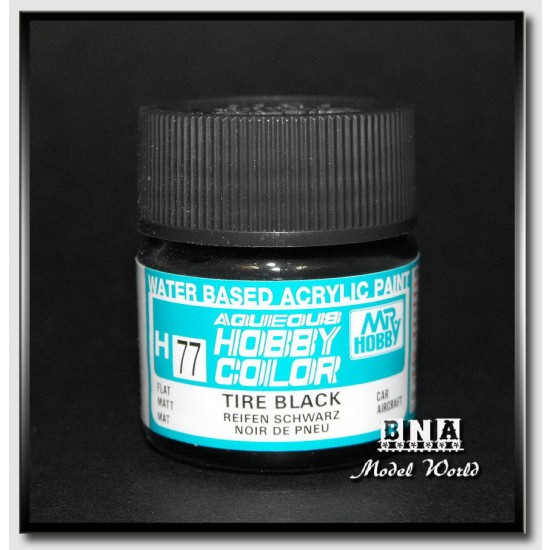 Water-Based Acrylic Paint - Flat Tyre Black (10ml) Water-Based Acrylic Paint - Flat Tyre Black (10ml)