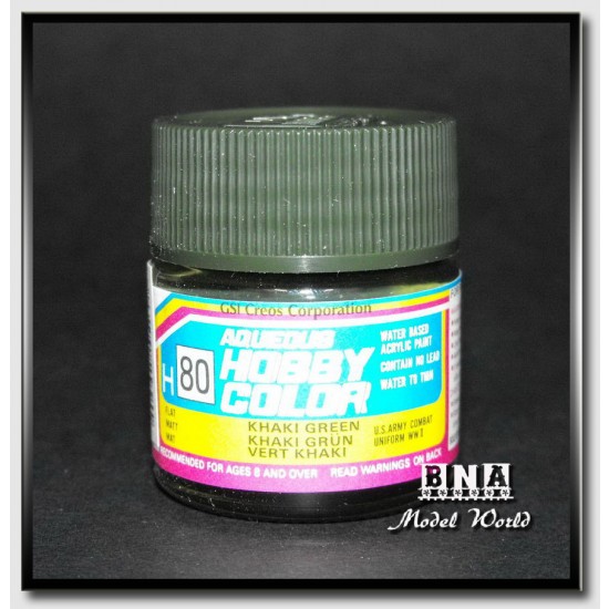 Water-Based Acrylic Paint - Flat Khaki Green (10ml) Water-Based Acrylic Paint - Flat Khaki Green (10ml)