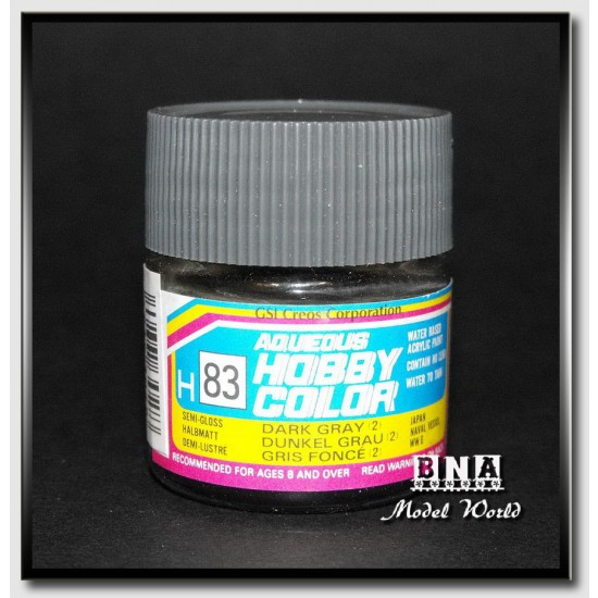 Water-Based Acrylic Paint - Semi-Gloss Dark Grey 2 (10ml) Water-Based Acrylic Paint - Semi-Gloss Dark Grey 2 (10ml)