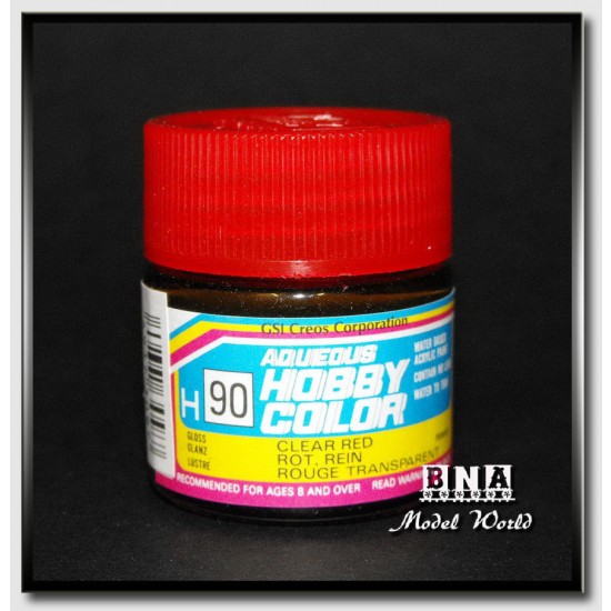 Water-Based Acrylic Paint - Gloss Clear Red (10ml) Water-Based Acrylic Paint - Gloss Clear Red (10ml)