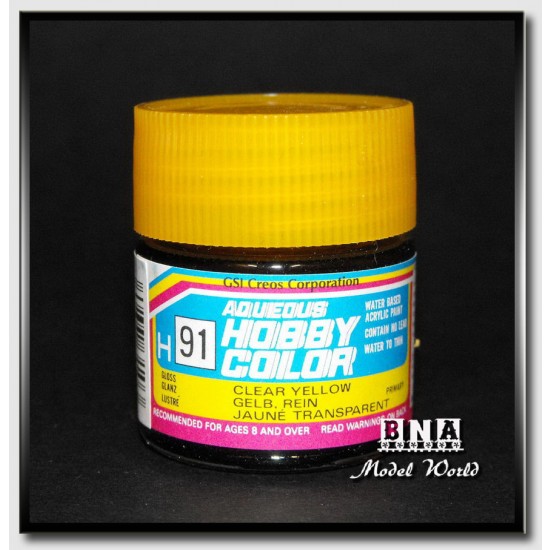 Water-Based Acrylic Paint - Gloss Clear Yellow (10ml) Water-Based Acrylic Paint - Gloss Clear Yellow (10ml)