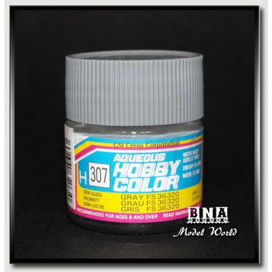 Water-Based Acrylic Paint - Semi-Gloss Grey (FS36320) 10ml Water-Based Acrylic Paint - Semi-Gloss Grey (FS36320) 10ml