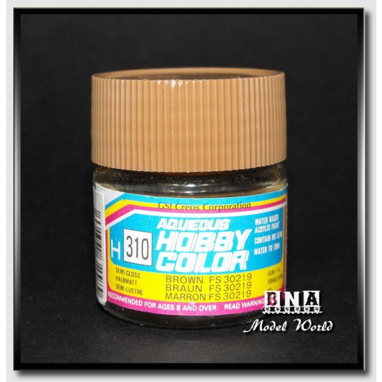 Water-Based Acrylic Paint - Semi-Gloss Brown (FS30219) 10ml Water-Based Acrylic Paint - Semi-Gloss Brown (FS30219) 10ml