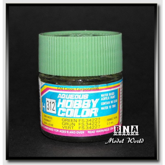Water-Based Acrylic Paint - Semi-Gloss Green (FS34227) 10ml Water-Based Acrylic Paint - Semi-Gloss Green (FS34227) 10ml