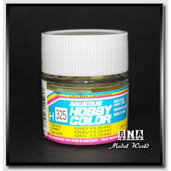 Water-Based Acrylic Paint - Semi-Gloss Grey (FS26440) 10ml Water-Based Acrylic Paint - Semi-Gloss Grey (FS26440) 10ml