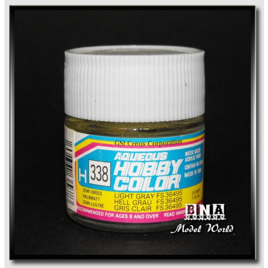 Water-Based Acrylic Paint - Semi-Gloss Light Grey (FS 36495) 10ml Water-Based Acrylic Paint - Semi-Gloss Light Grey (FS 36495) 10ml