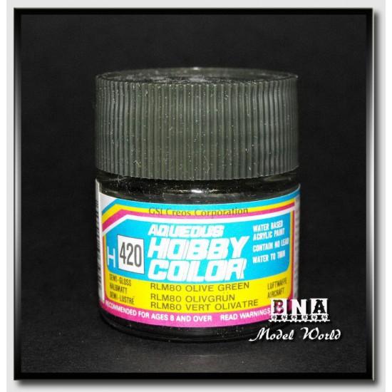 Water-Based Acrylic Paint - Semi-Gloss RLM 80 Olive Green (10ml) Water-Based Acrylic Paint - Semi-Gloss RLM 80 Olive Green (10ml)