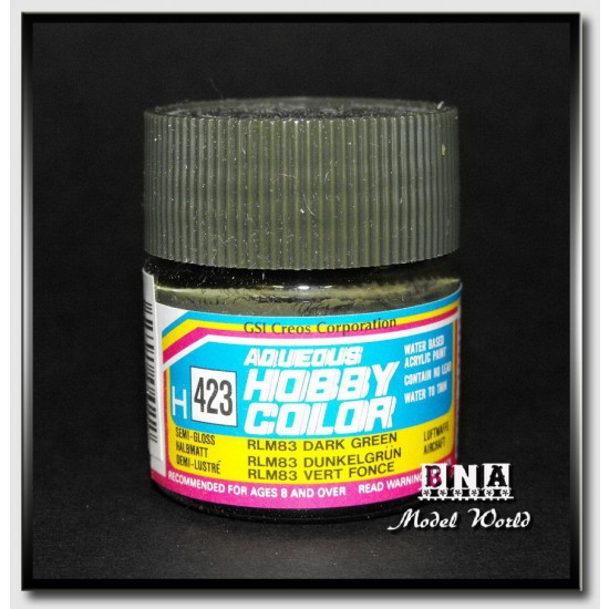 Water-Based Acrylic Paint - Semi-Gloss RLM 83 Dark Green (10ml) Water-Based Acrylic Paint - Semi-Gloss RLM 83 Dark Green (10ml)