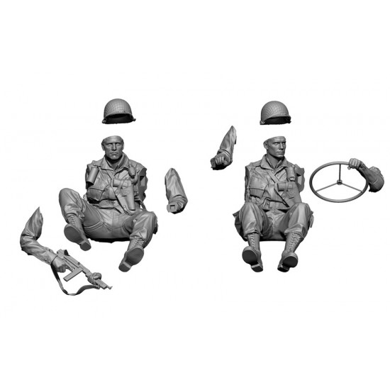1/35 WWII US Paratrooper Willys Driver and Crew (2 figures) 1/35 WWII US Paratrooper Willys Driver and Crew (2 figures)