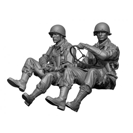 1/35 WWII US Paratrooper Willys Driver and Crew (2 figures) 1/35 WWII US Paratrooper Willys Driver and Crew (2 figures)