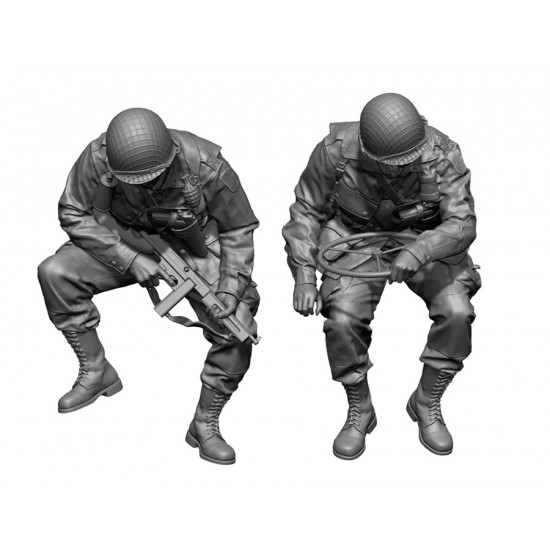 1/35 WWII US Paratrooper Willys Driver and Crew (2 figures) 1/35 WWII US Paratrooper Willys Driver and Crew (2 figures)