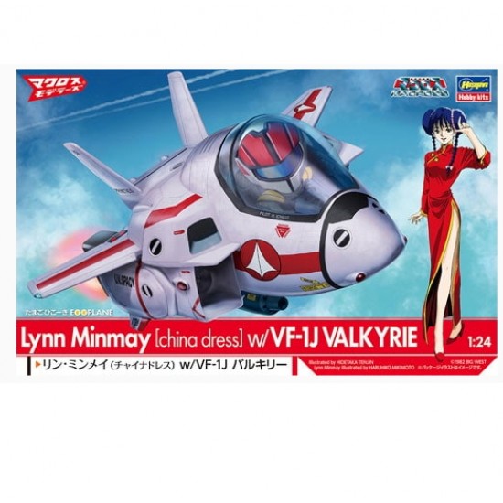 1/24 Eggplane [Macross] Lynn Minmay (China dress) w/VF-1J Valkyrie