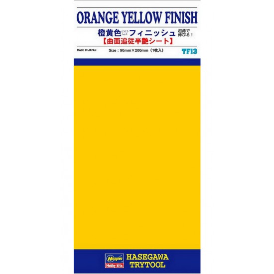 (TF12) Adhesive Detail & Marking Sheet - Orange Yellow Finish (90mm x 200mm)