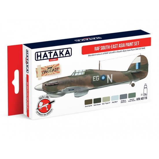 Acrylic Paint Set for Airbrush - RAF South-East Asia (6x 17ml) Acrylic Paint Set for Airbrush - RAF South-East Asia (6x 17ml)