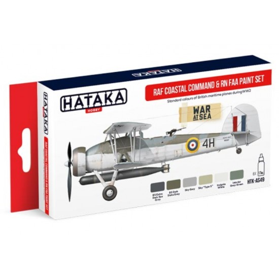 Acrylic Paint Set - RAF Coastal Command & RN FAA (17ml x 6) Acrylic Paint Set - RAF Coastal Command & RN FAA (17ml x 6)