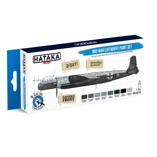 Acrylic Paint Set for Brush - Mid-War Luftwaffe (8x 17ml) Acrylic Paint Set for Brush - Mid-War Luftwaffe (8x 17ml)