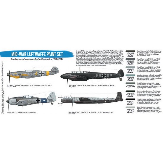 Acrylic Paint Set for Brush - Mid-War Luftwaffe (8x 17ml) Acrylic Paint Set for Brush - Mid-War Luftwaffe (8x 17ml)