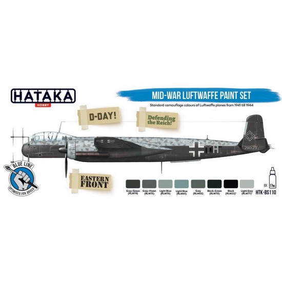 Acrylic Paint Set for Brush - Mid-War Luftwaffe (8x 17ml) Acrylic Paint Set for Brush - Mid-War Luftwaffe (8x 17ml)