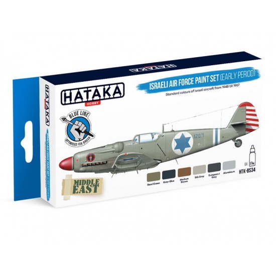 Acrylic Paint Set for Brush - Israeli Air Force Early Period (6x 17ml) Acrylic Paint Set for Brush - Israeli Air Force Early Period (6x 17ml)