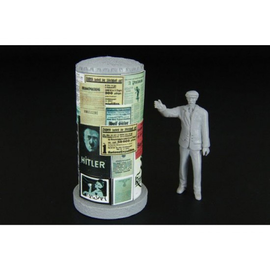 1/48 Civilien w/Posters Column 1/48 Civilien w/Posters Column