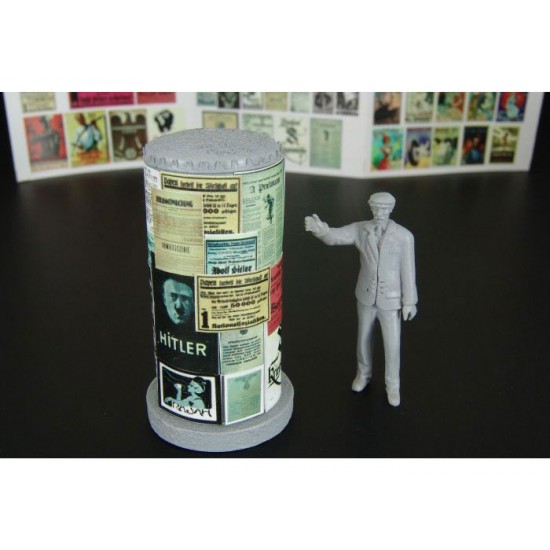 1/48 Civilien w/Posters Column 1/48 Civilien w/Posters Column