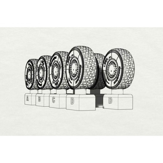 1/35 JGSDF Type 16 Wheels for Tamiya kits 1/35 JGSDF Type 16 Wheels for Tamiya kits