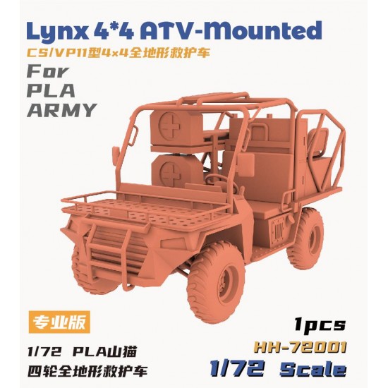 1/72 PLA Army Lynx 4x4 ATV-Mounted CS/VP11 1/72 PLA Army Lynx 4x4 ATV-Mounted CS/VP11