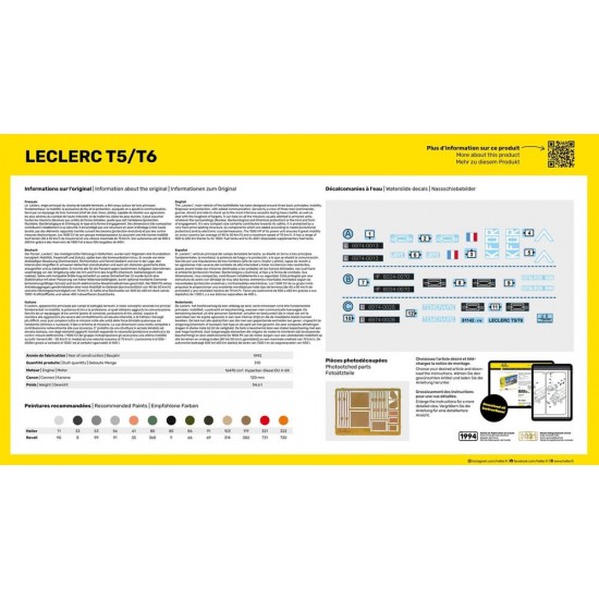 1/35 Leclerc T5 / T6 Main Battle Tank (photo etching included) 1/35 Leclerc T5 / T6 Main Battle Tank (photo etching included)