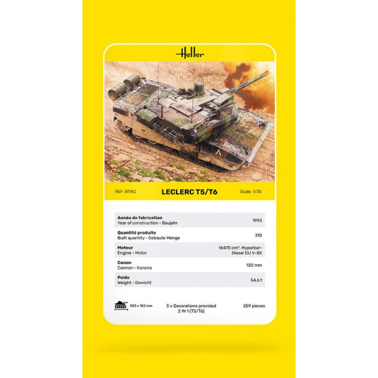 1/35 Leclerc T5 / T6 Main Battle Tank (photo etching included) 1/35 Leclerc T5 / T6 Main Battle Tank (photo etching included)