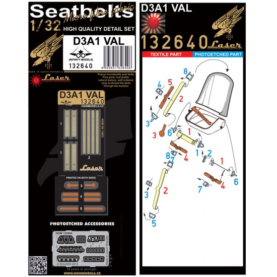1/32 D3A1 Val Seatbelts for Infinity Models 1/32 D3A1 Val Seatbelts for Infinity Models