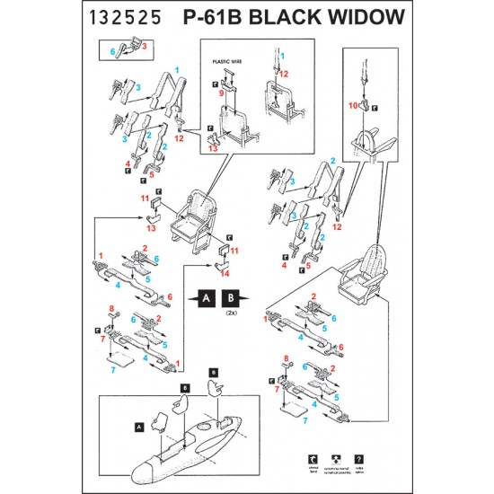 1/32 P-61 Black Widow Seatbelts & Masks for HobbyBoss kits 1/32 P-61 Black Widow Seatbelts & Masks for HobbyBoss kits