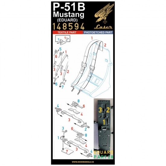 1/48 P-51B Mustang Seatbelts and Floor for Eduard kits 1/48 P-51B Mustang Seatbelts and Floor for Eduard kits