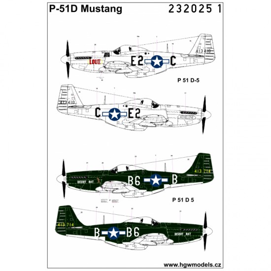 1/32 P-51 D/K Stencils & Markings Decals for Tamiya/Revell kits PLUS 1/32 P-51 D/K Stencils & Markings Decals for Tamiya/Revell kits PLUS