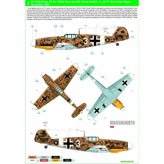 1/48 Bf109 Afrika Stencils & Markings for Eduard kits PLUS 1/48 Bf109 Afrika Stencils & Markings for Eduard kits PLUS