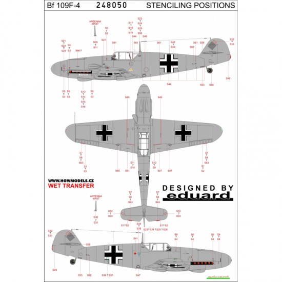 1/48 Bf109 Afrika Stencils & Markings for Eduard kits PLUS 1/48 Bf109 Afrika Stencils & Markings for Eduard kits PLUS