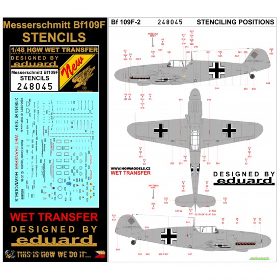 1/48 Bf109 Afrika Stencils & Markings for Eduard kits PLUS 1/48 Bf109 Afrika Stencils & Markings for Eduard kits PLUS