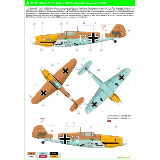 1/48 Bf109 Afrika Stencils & Markings for Eduard kits PLUS 1/48 Bf109 Afrika Stencils & Markings for Eduard kits PLUS