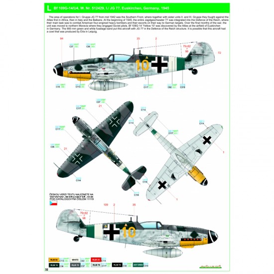 1/48 Bf109 G-6/G-14 Reichsverteidigung Stencils & Markings Decals for Eduard kits PLUS 1/48 Bf109 G-6/G-14 Reichsverteidigung Stencils & Markings Decals for Eduard kits PLUS