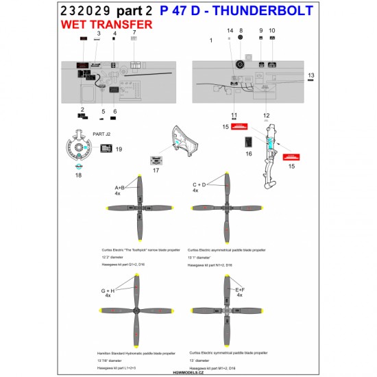 1/32 P-47D Thunderbolt Super Riveting Set for Hasegawa kits 1/32 P-47D Thunderbolt Super Riveting Set for Hasegawa kits