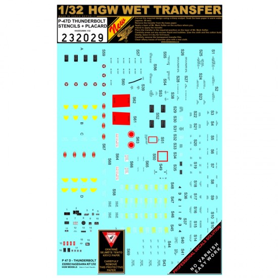 1/32 P-47D Thunderbolt Super Riveting Set for Hasegawa kits 1/32 P-47D Thunderbolt Super Riveting Set for Hasegawa kits