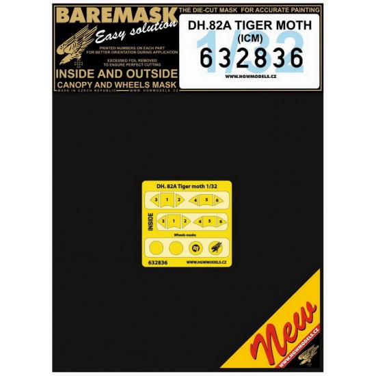 1/32 DH.82A Tiger Moth Paint Masking for ICM kits 1/32 DH.82A Tiger Moth Paint Masking for ICM kits