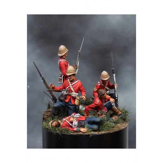 54mm Scale Isandlwana, 1879 (5 Metal Figures, Base In Resin) 54mm Scale Isandlwana, 1879 (5 Metal Figures, Base In Resin)