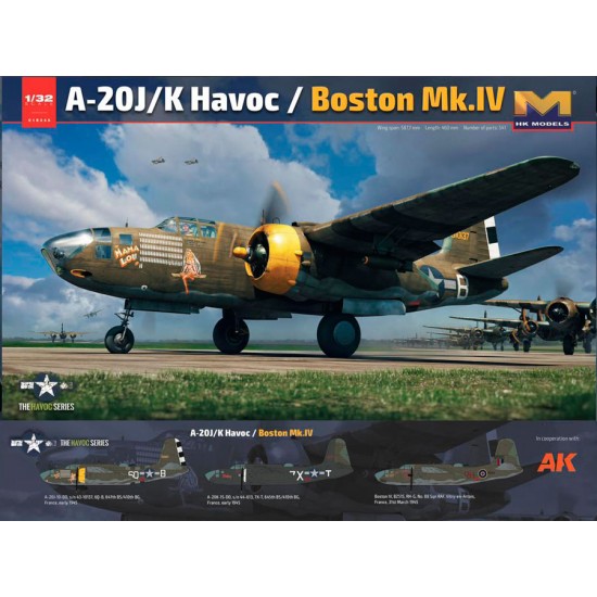 1/32 Douglas A-20J/K Havoc Boston IV with Nose Weight and Metal Landing Gear 1/32 Douglas A-20J/K Havoc Boston IV with Nose Weight and Metal Landing Gear