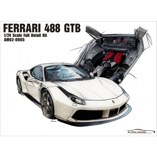 1/24 Ferrari 488 GTB (resin kit) 1/24 Ferrari 488 GTB (resin kit)