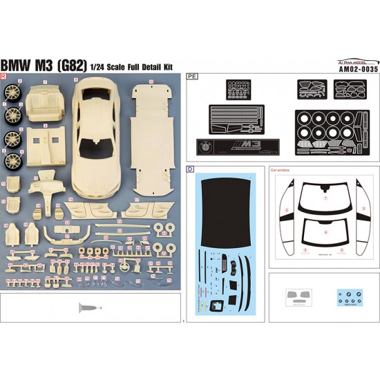 1/24 BMW M3 (G82) Full Resin Kit 1/24 BMW M3 (G82) Full Resin Kit