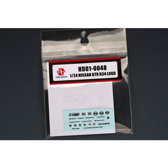 1/24 Nissan GTR R34 Metal Logo Stickers 1/24 Nissan GTR R34 Metal Logo Stickers