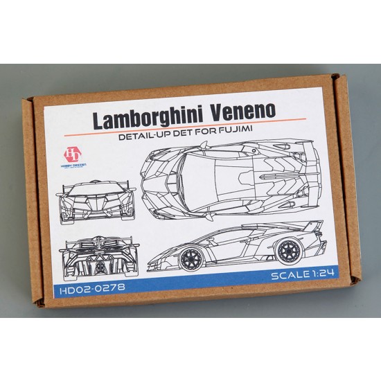 1/24 Lamborghini Veneno Detail-up Set for Fujimi kit (PE+Resin) 1/24 Lamborghini Veneno Detail-up Set for Fujimi kit (PE+Resin)