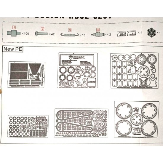 1/12 Ducati 1199 Panigale S Detail-up Set for Tamiya kit (PE+Resin+Metal parts) 1/12 Ducati 1199 Panigale S Detail-up Set for Tamiya kit (PE+Resin+Metal parts)