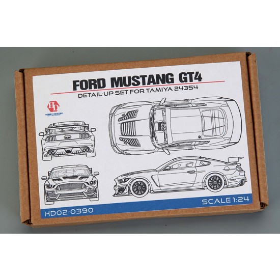 1/24 Ford Mustang GT4 Detail Set for Tamiya kit #24354 1/24 Ford Mustang GT4 Detail Set for Tamiya kit #24354