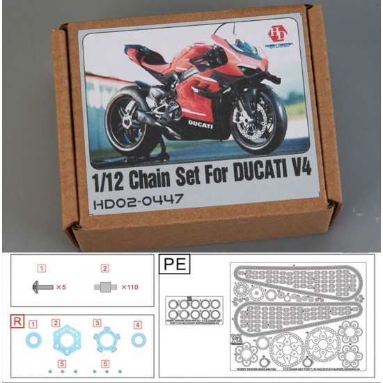 1/12 Chain Set for Tamiya Ducati V4 #14140 1/12 Chain Set for Tamiya Ducati V4 #14140